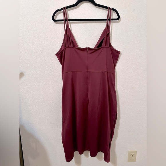 GRACE KARIN Ruched V-Neck Draped Bodycon Double Spaghetti Strap Dress EUC - Picture 6 of 11